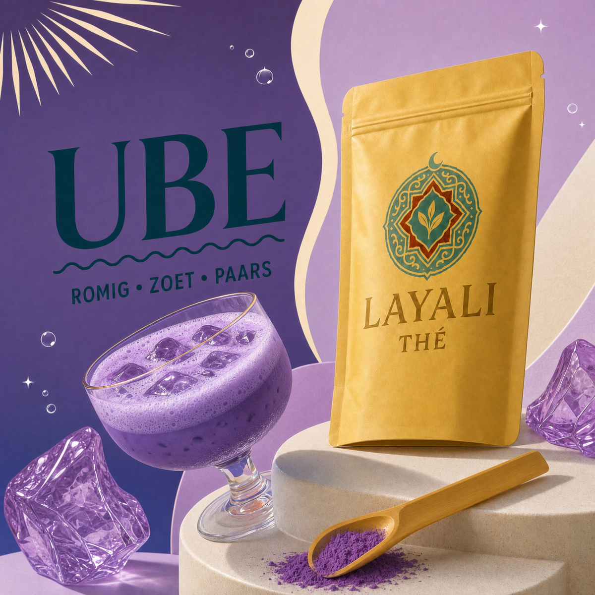 Layali Thé Ube – romig, zoet, paars